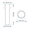 Vízkifolyó cső 200 mm Ø 23 mm fekete átvezető