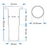 Vízkifolyó cső 100 mm Ø 25 mm fekete