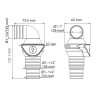 Visszacsapó szelep 33/38 -33 mm 90° SEAFLO