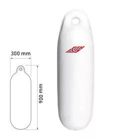 Fender fehér Ø30 x 90 cm egyszemes