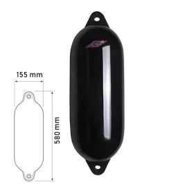 Fender fekete Ø15 × 58 cm