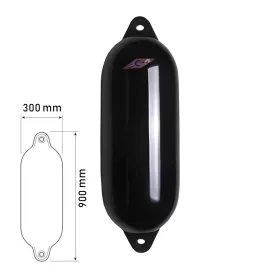 Fender fekete Ø30 × 90 cm