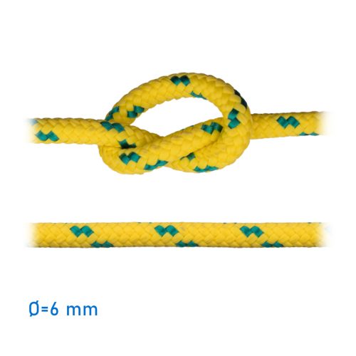 Kötél 6 mm sárga/zöld