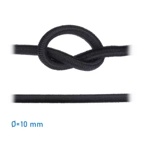 Gumikötél fekete 10 mm GLC