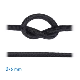 Gumikötél fekete 6 mm GLC
