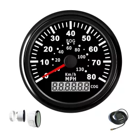 Sebességmérő műszer GPS fekete–fekete 0–130 km/h