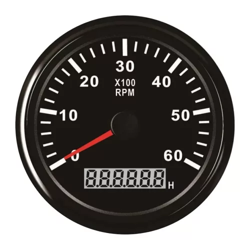 Fordulatszámmérő műszer 0-6000 fekete-fekete
