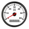 Fordulatszámmérő műszer 0-6000 fekete-fehér