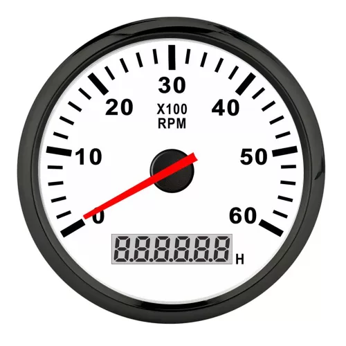 Fordulatszámmérő műszer 0-6000 fekete-fehér