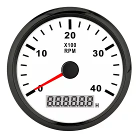 Fordulatszámmérő műszer 0-4000 fekete-fehér