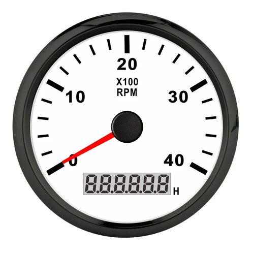 Fordulatszámmérő műszer 0-4000 fekete-fehér