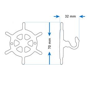 Akasztó bronz kormány