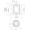 Szellőztető ventilátor - blower 400 m³/óra 12V SEAFLO