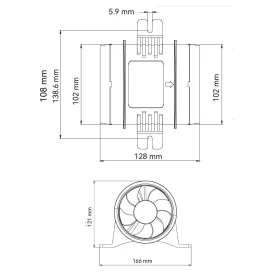 Szellőztető ventilátor - blower 400 m³/óra 12V SEAFLO