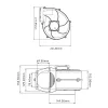 Szellőztető ventilátor talpszívású - blower 550 m³/óra 12V SEAFLO