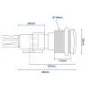Nyomógomb ON-OFF (KI-BE) 12V 10 A kék