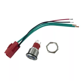Nyomógomb ON-OFF 12V 10A kék /KI-BE/