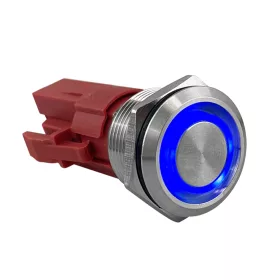Nyomógomb ON-OFF 12V 18A kék /KI-BE/