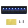 Kapcsolótábla nyolc egységes LED