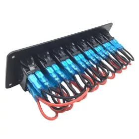 Kapcsolótábla nyolc egységes LED