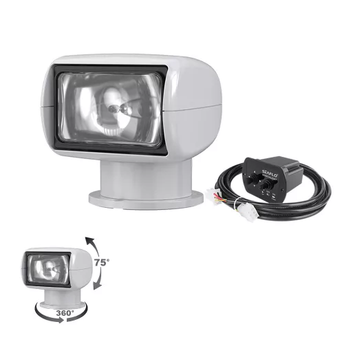 Keresőlámpa 50W 360°x75° távirányítós SEAFLO