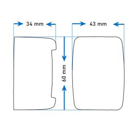 Navigációs fény FEHÉR 225° - fekete burkolat 60x43x34