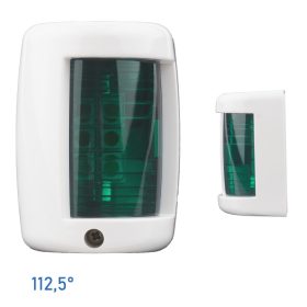 Navigációs fény ZÖLD 112,5° - fehér burkolat 60x43x34