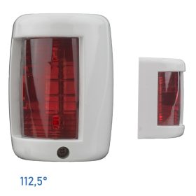 Navigációs fény PIROS 112,5° - fehér burkolat 60x43x34