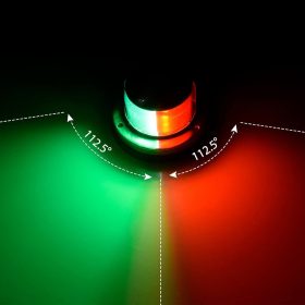 Pozíciófény PIROS/ZÖLD 225° LED Inox