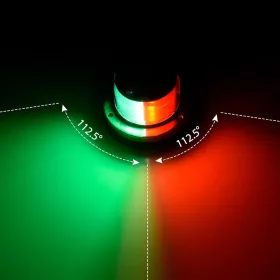 Navigációs fény PIROS/ZÖLD 225° LED Inox