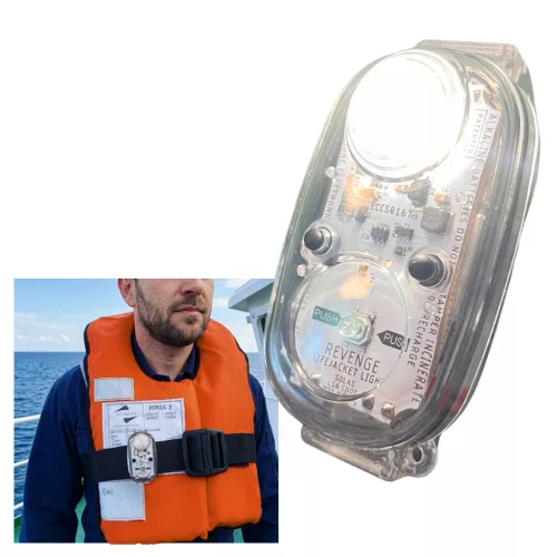 Jelzőfény mentőmellényre automata LED