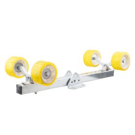 Görgős támasz két tengelyes sárga