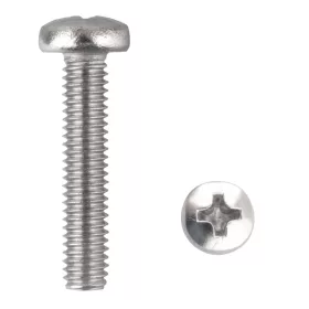 D fejű csavar M4x20 Phillips inox