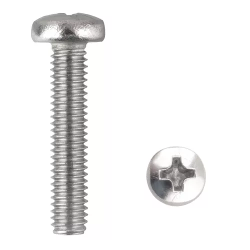 D fejű csavar M4x20 Phillips inox