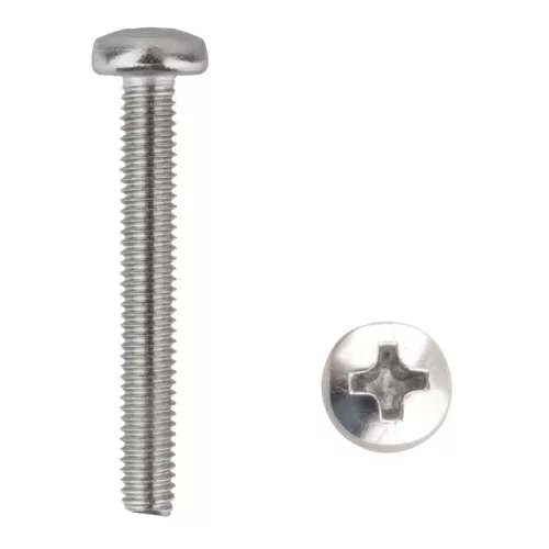 D fejű csavar M4x30 Phillips inox