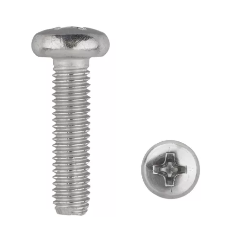 D fejű csavar M5x20 Phillips inox