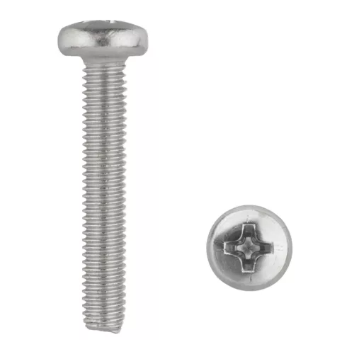 D fejű csavar M5x30 Phillips inox