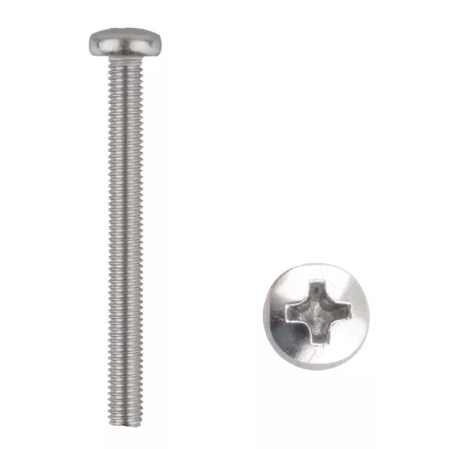 D fejű csavar M5x50 Phillips inox