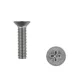 Süllyesztett fejű csavar M5x20 Phillips inox