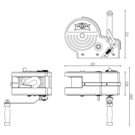   Kézi csörlő kétsebességes 1588 kg hevederrel DRAGON WINCH