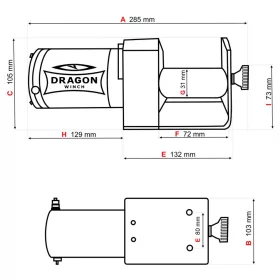   Elektromos csörlő drótkötéllel 1360 kg Maverick DRAGON WINCH