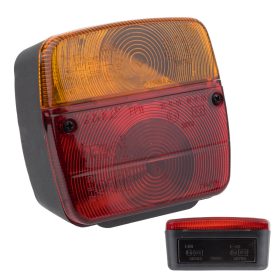   Hátsólámpa rendszámtábla világítás nélkül 105x105 mm AJ.BA - 2 izzós