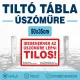 Tiltó tábla úszóműre