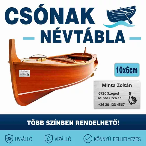 Csónak névtábla