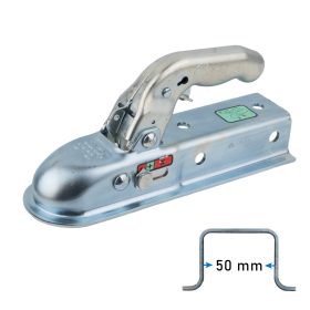 Utánfutó kapcsolófej szögletes 50mm 1,4t 27cm