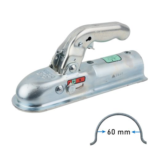 Utánfutó kapcsolófej kerek 60mm 1,4t 27cm