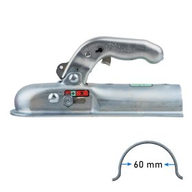 Utánfutó kapcsolófej kerek 60mm 1,4t 27cm