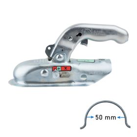 Utánfutó kapcsolófej kerek 50mm 1,4t 21cm