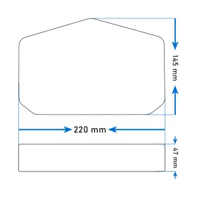 Hátsólámpa vízálló BALOS LED 220x155 mm RADEX