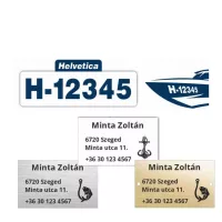 Lajstromszámok, táblák
